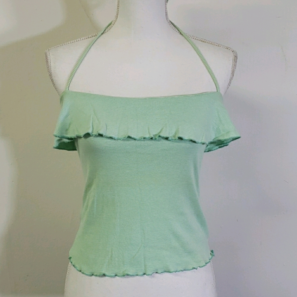 Urban Outfitters Cute Mint Green Halter Top